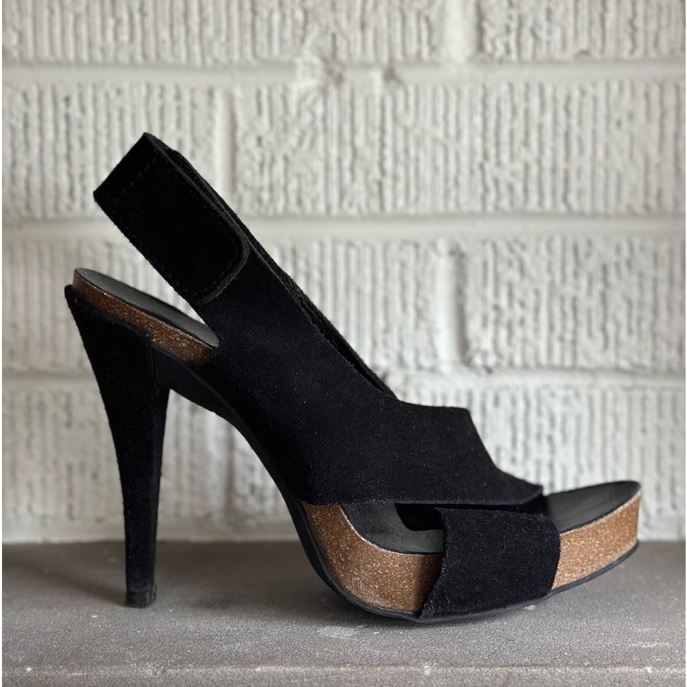 Pedro Garcia black suede 5” heel. Size 39 (8)Used, like new